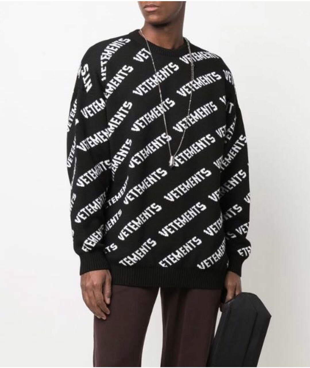 VETEMENTS Черный шерстяной джемпер / свитер, фото 4