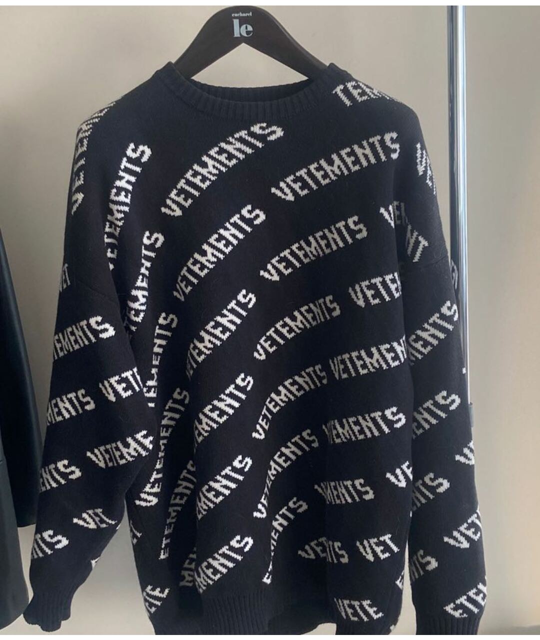 VETEMENTS Черный шерстяной джемпер / свитер, фото 2