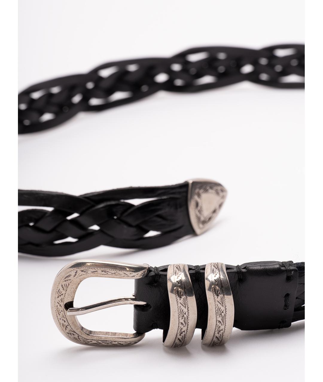 BRUNELLO CUCINELLI Черный кожаный ремень, фото 2