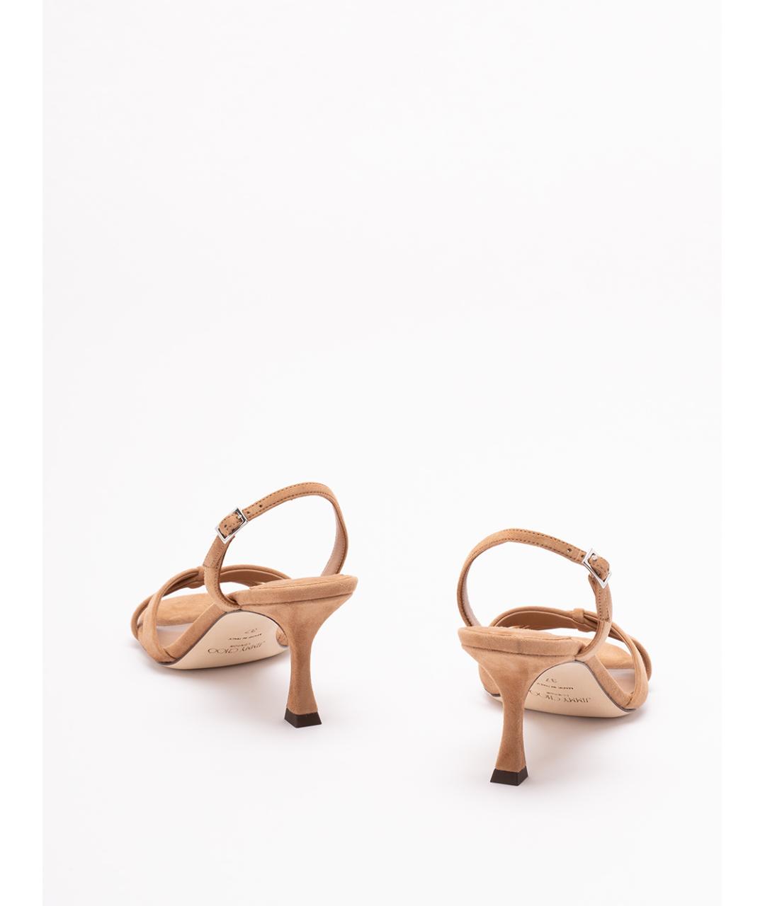 JIMMY CHOO Бежевые кожаные туфли, фото 3