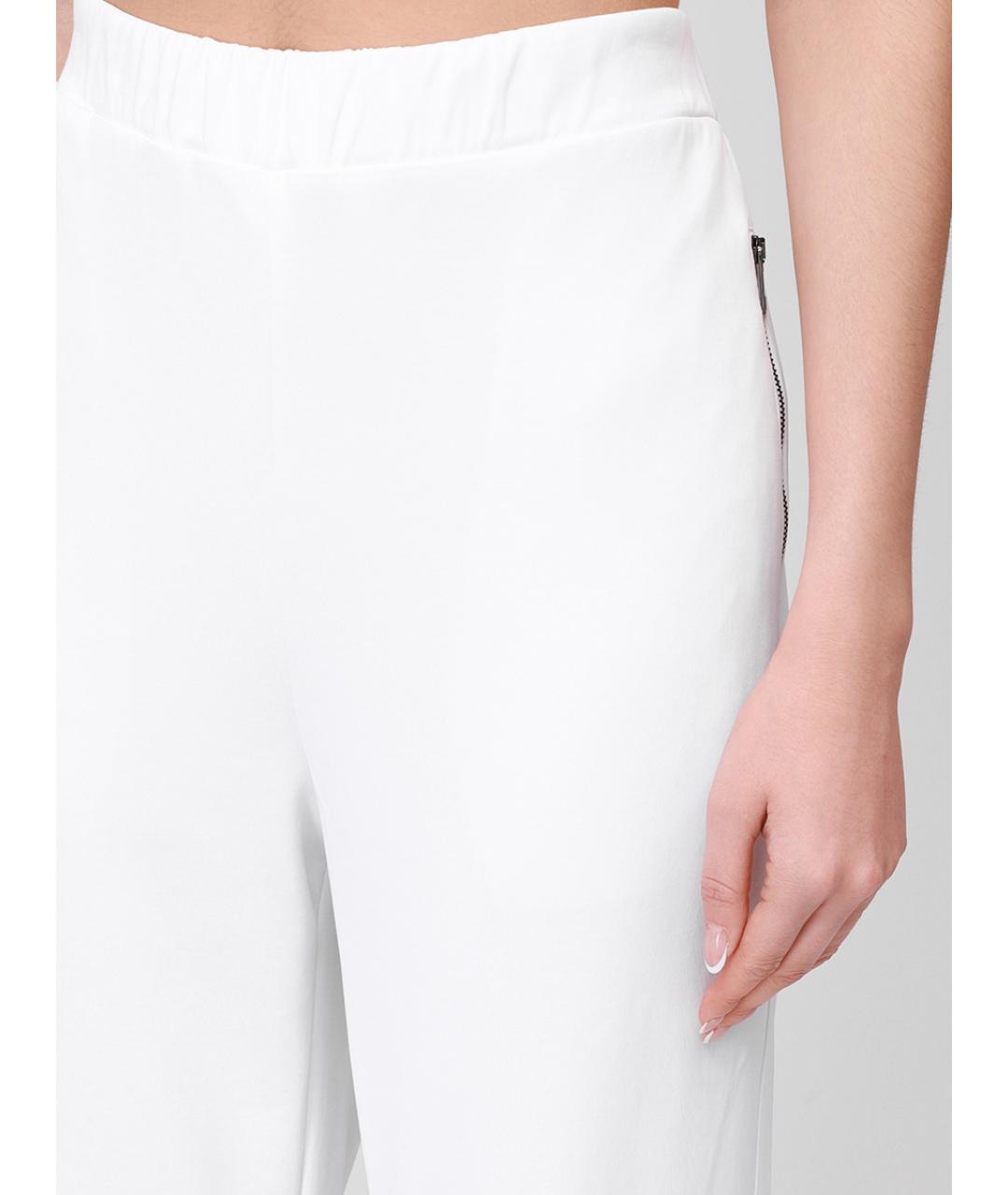 LORENA ANTONIAZZI Белые хлопковые прямые брюки, фото 5