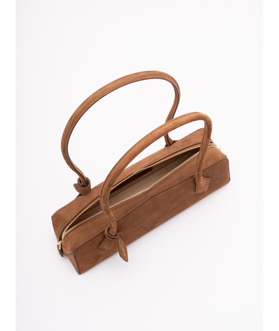 ALAIA Коричневая кожаная сумка тоут, фото 5