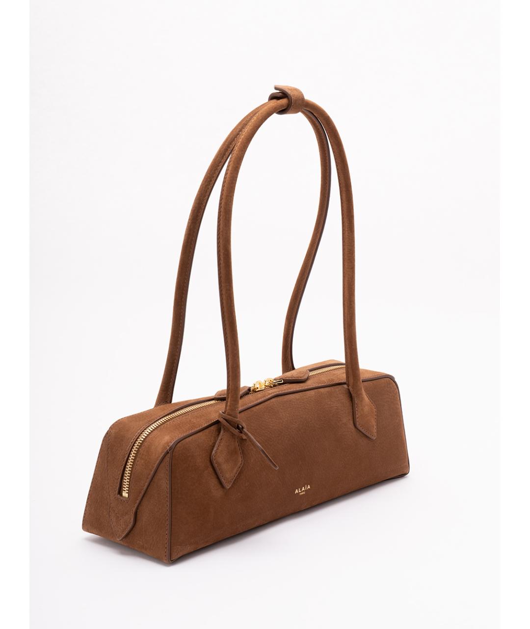 ALAIA Коричневая кожаная сумка тоут, фото 3