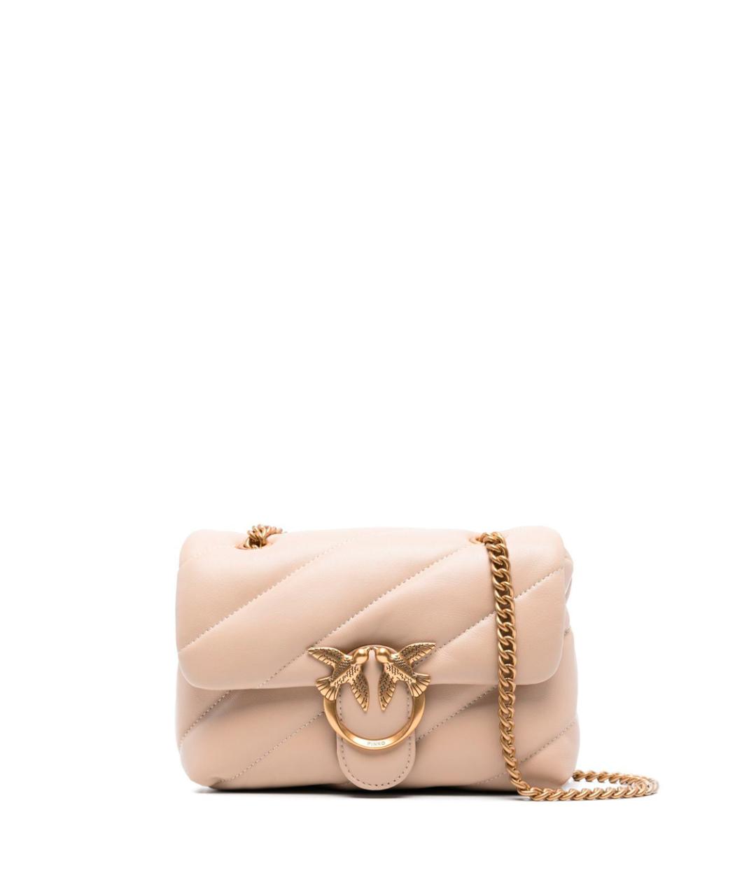 PINKO Розовая замшевая сумка через плечо, фото 1