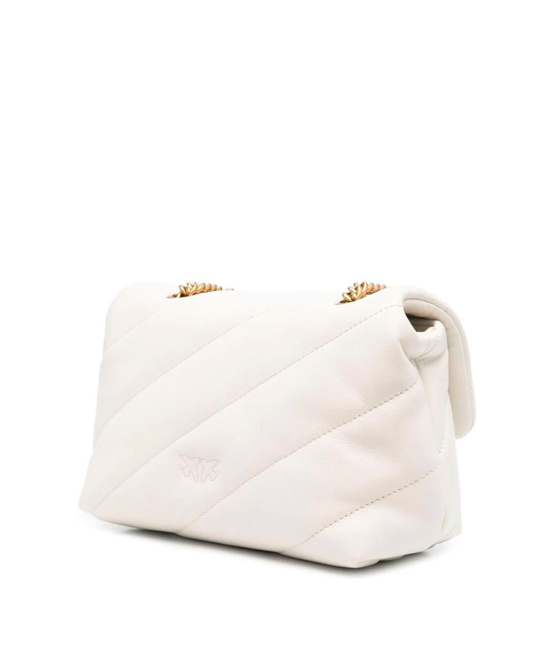 PINKO Бежевая кожаная сумка через плечо, фото 2