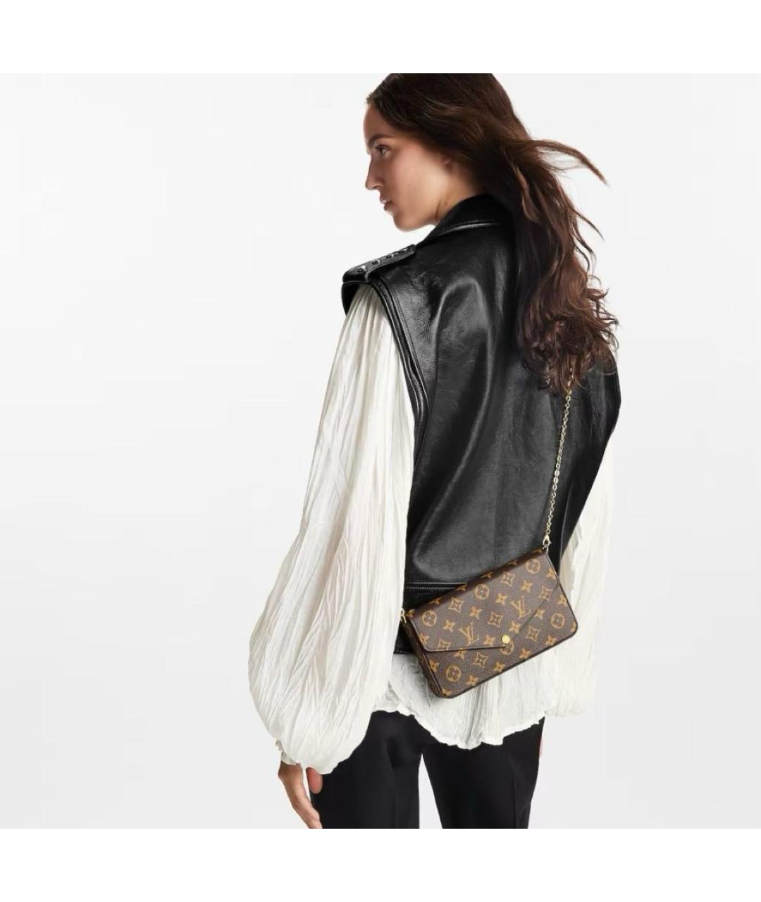 LOUIS VUITTON Коричневая сумка через плечо, фото 3