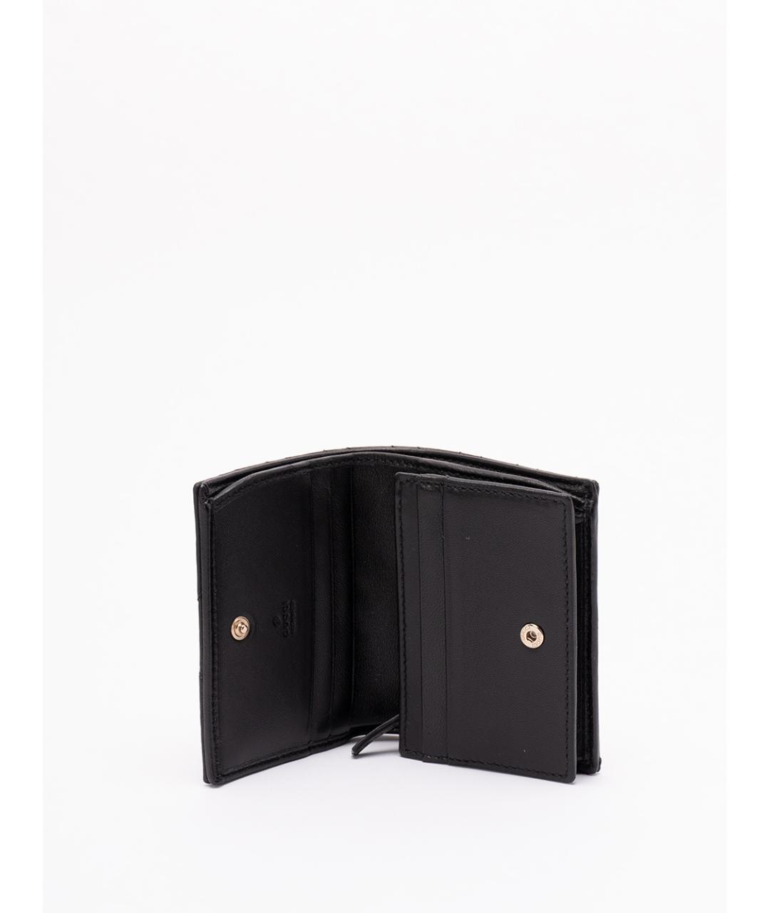 GUCCI Черный кожаный кошелек, фото 3