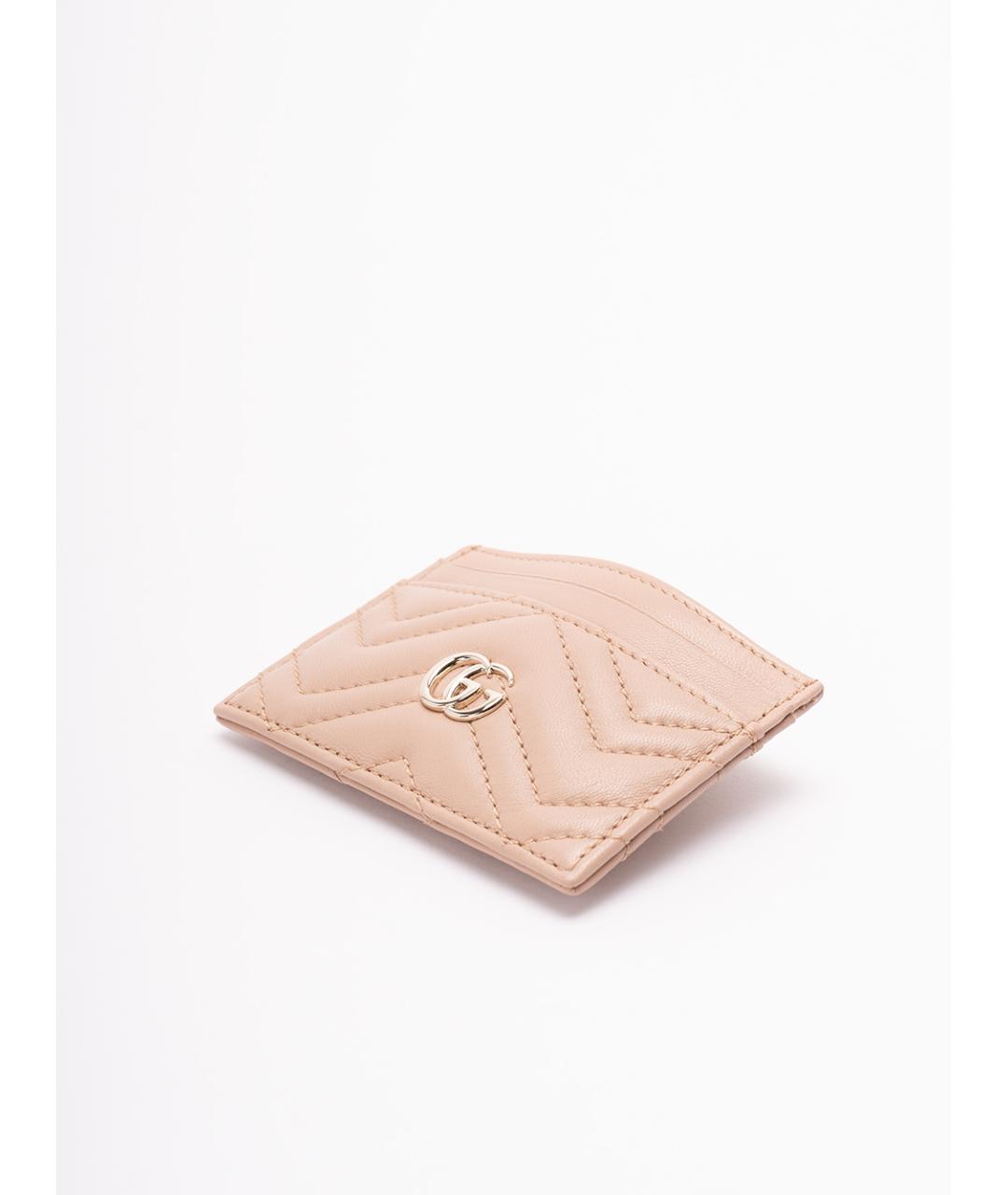 GUCCI Розовый кожаный кардхолдер, фото 3