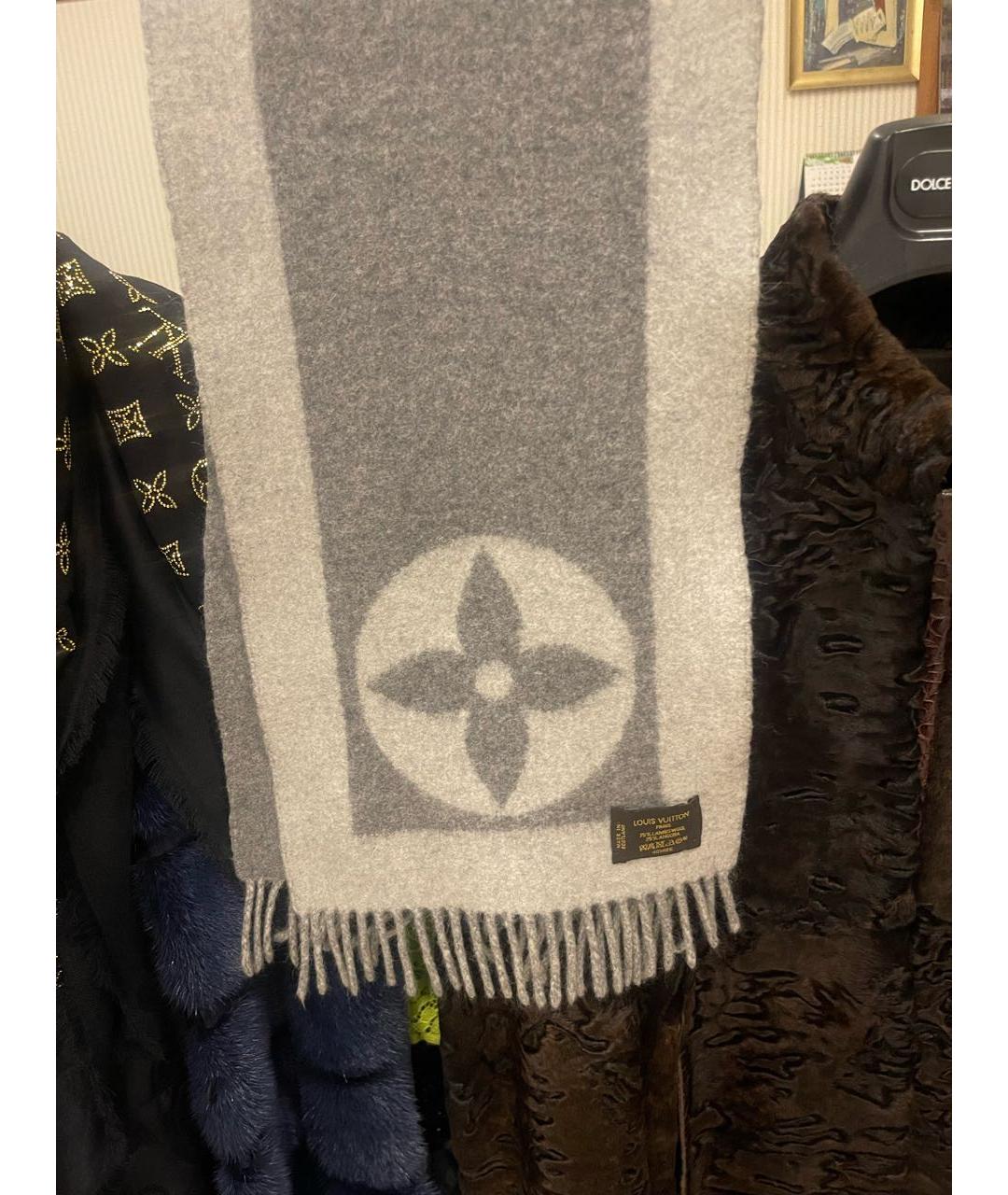 LOUIS VUITTON Мульти шерстяной шарф, фото 4