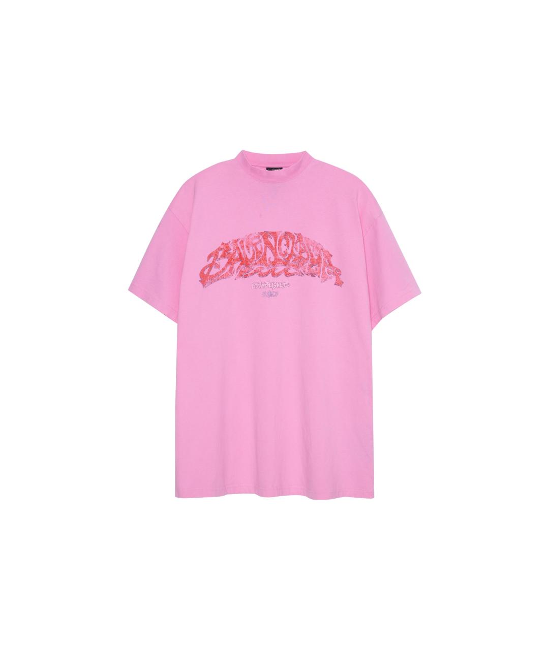 BALENCIAGA Розовая футболка, фото 1