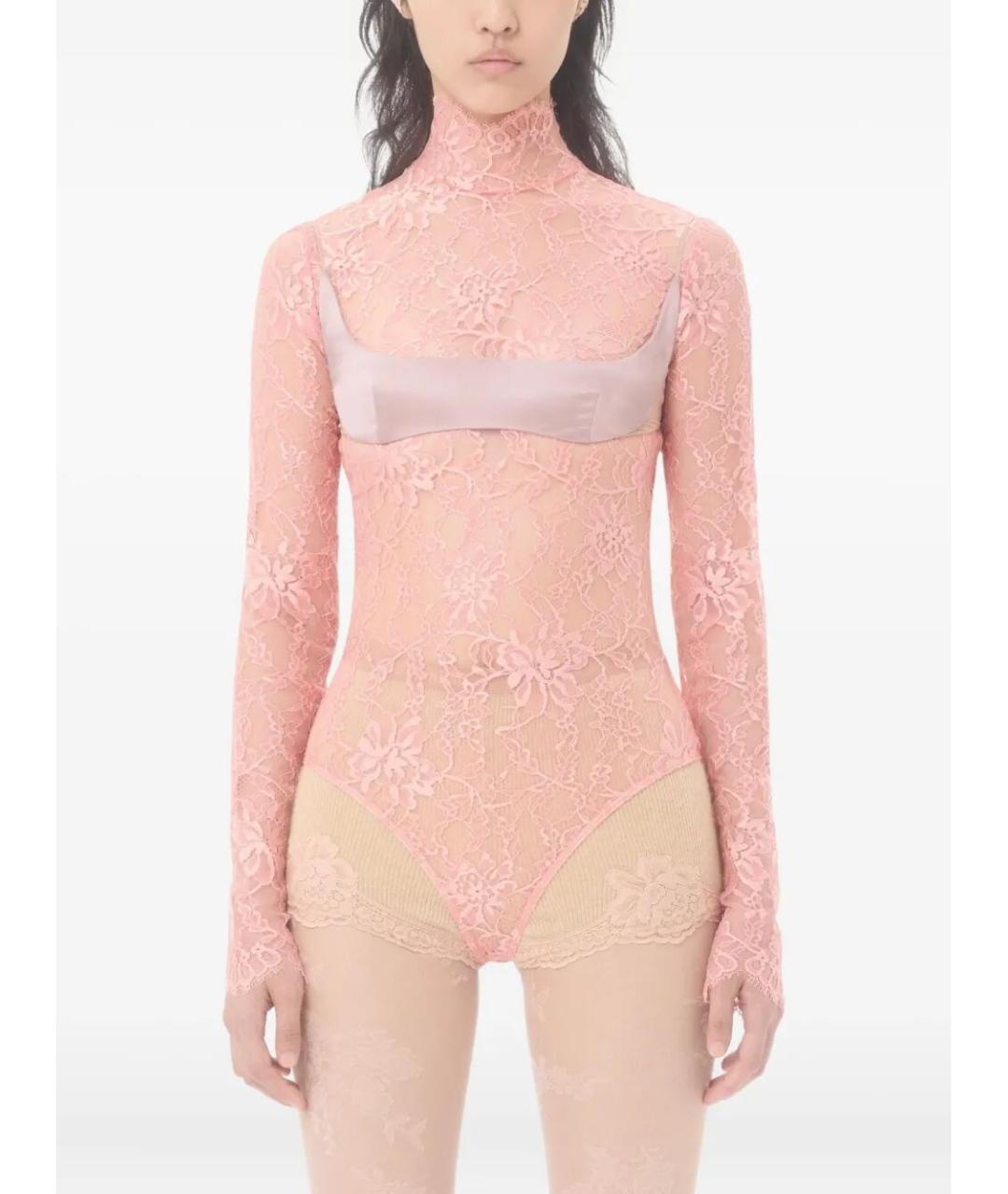 VALENTINO Розовая полиамидовая блузы, фото 4