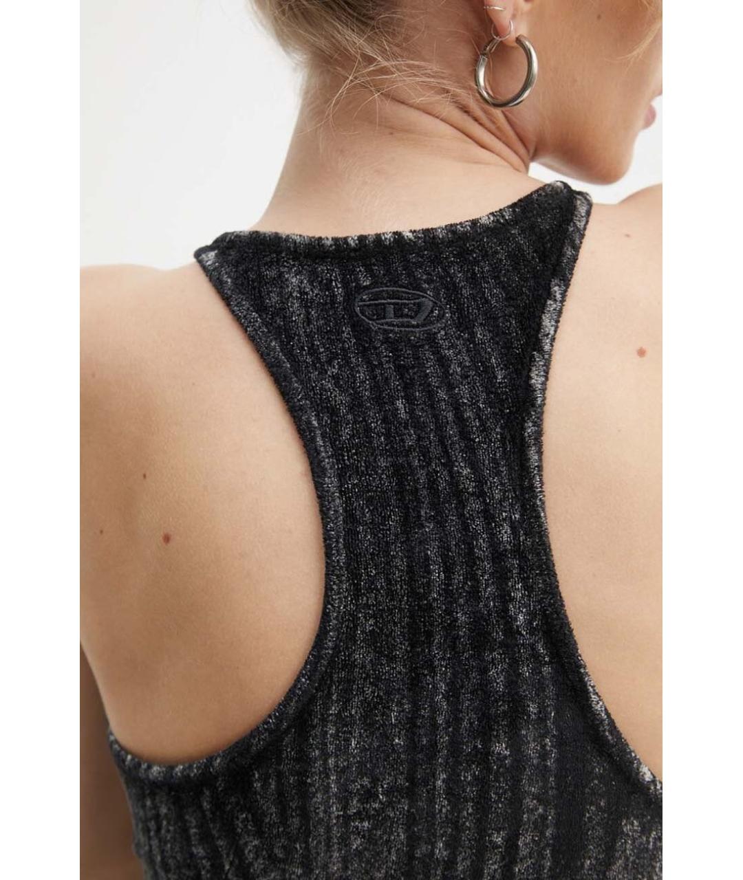 DIESEL Серое велюровое повседневное платье, фото 4