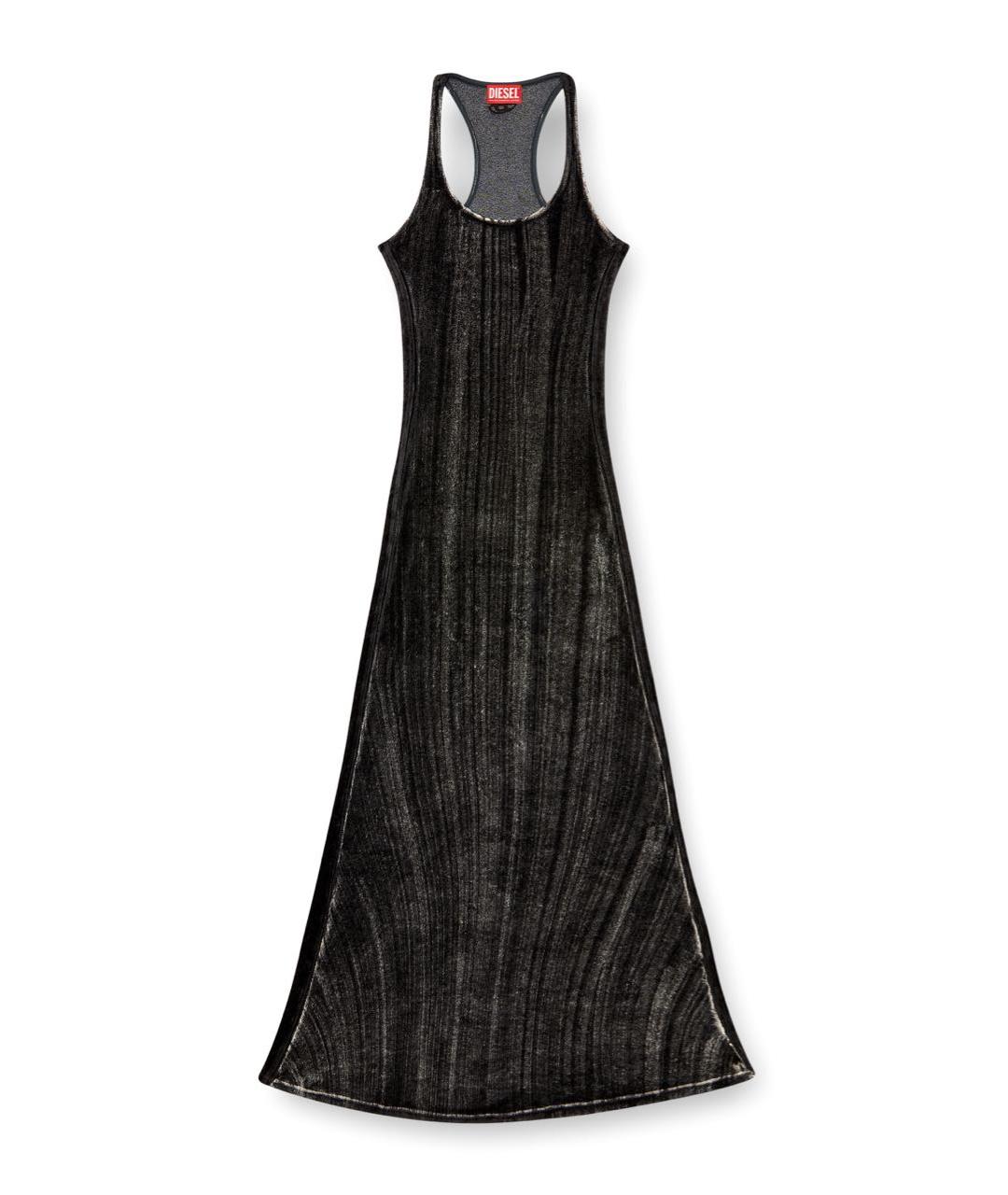 DIESEL Серое велюровое повседневное платье, фото 1