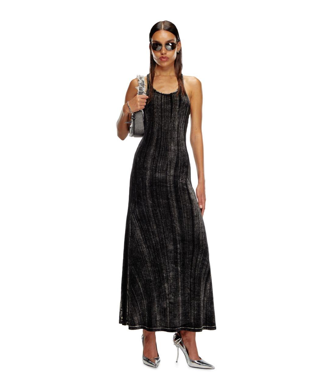 DIESEL Серое велюровое повседневное платье, фото 5