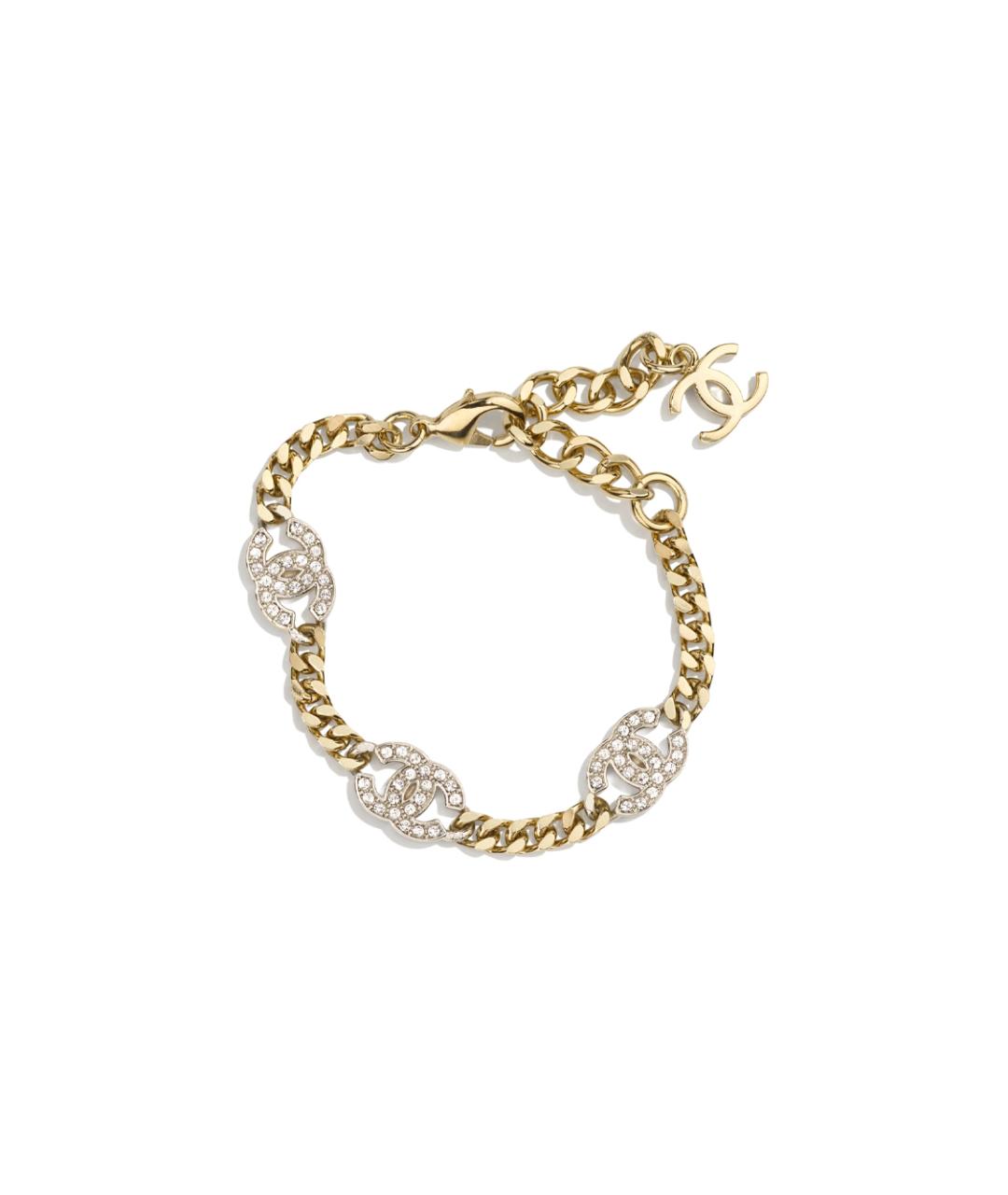 CHANEL Золотой металлический браслет, фото 4