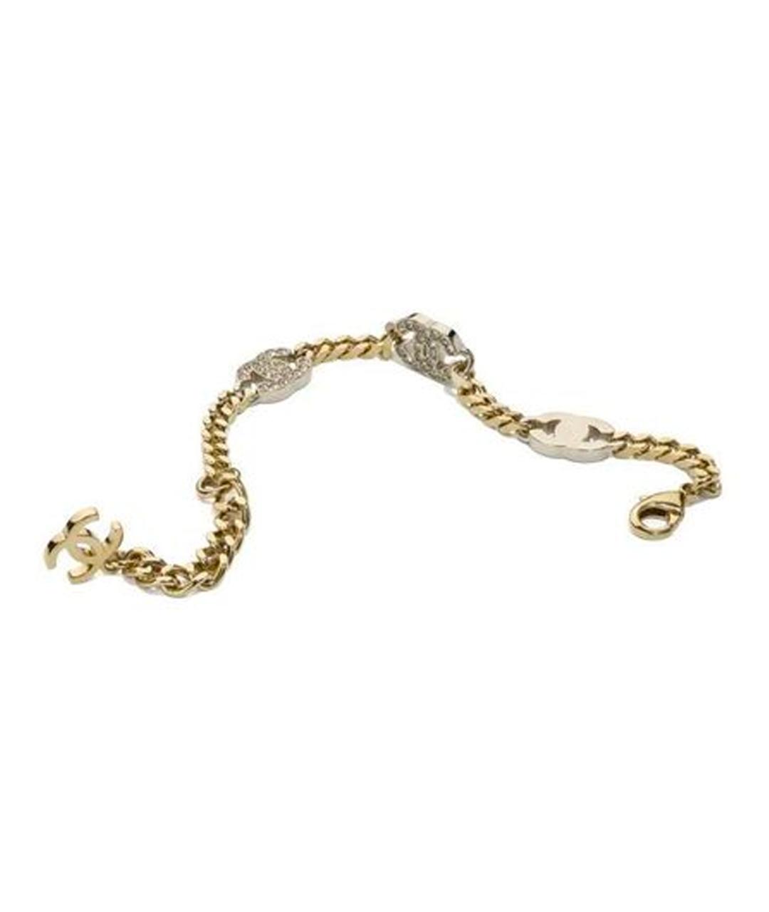 CHANEL Золотой металлический браслет, фото 2