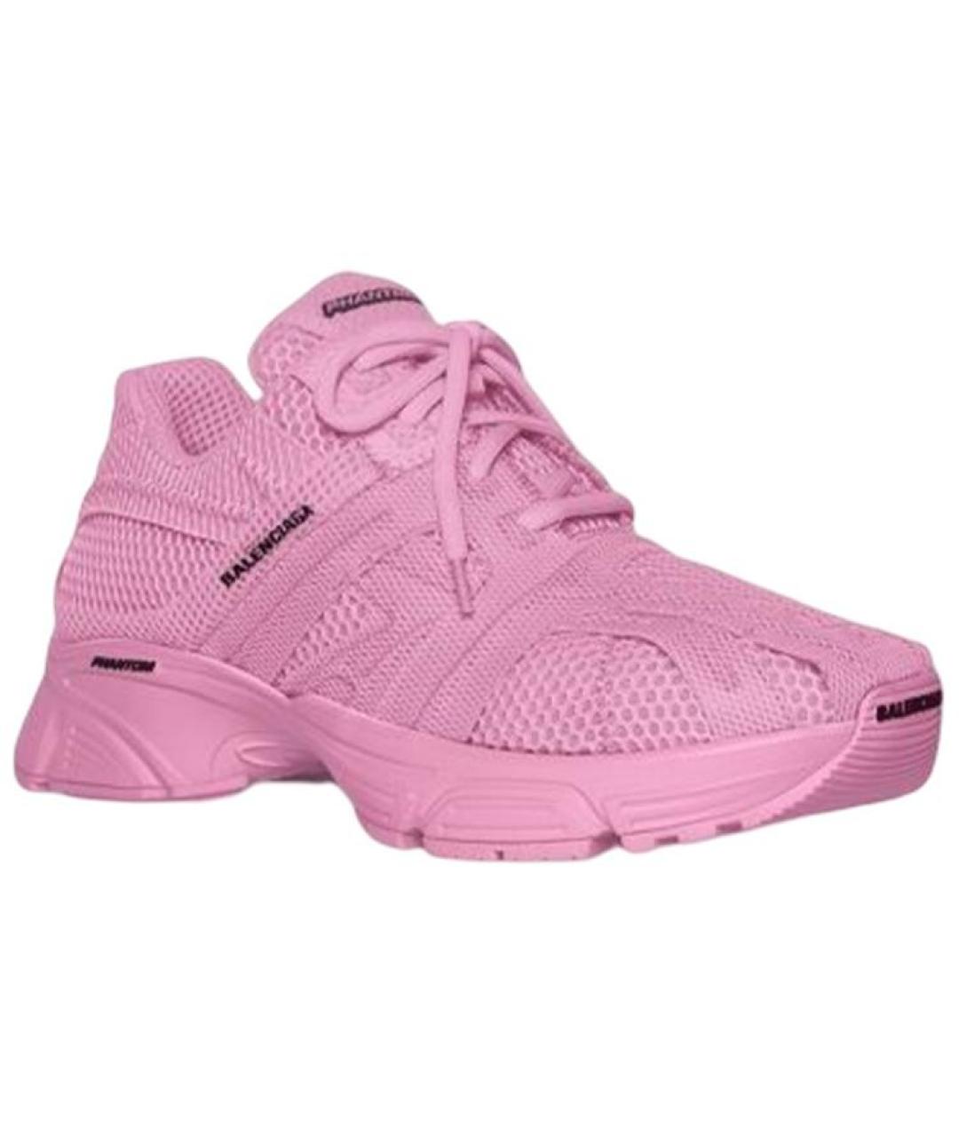 BALENCIAGA Розовые текстильные кроссовки, фото 3