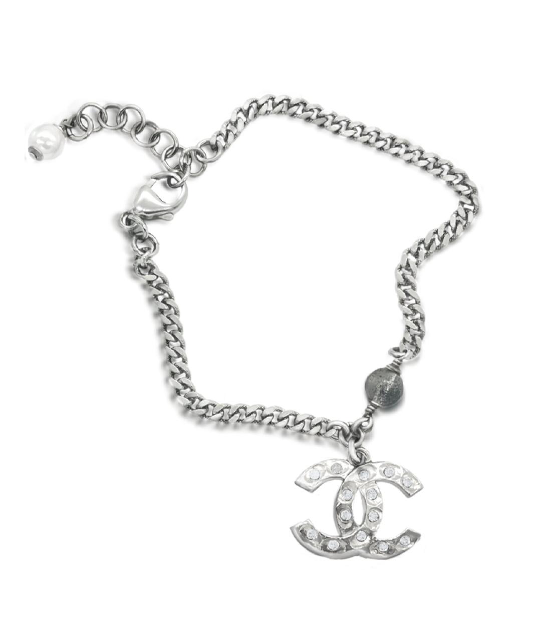 CHANEL Серебрянный серебряный браслет, фото 1