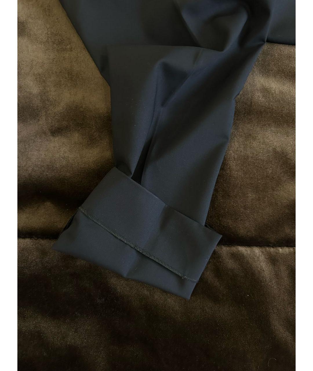 DOLCE&GABBANA Темно-синие шерстяные классические брюки, фото 5