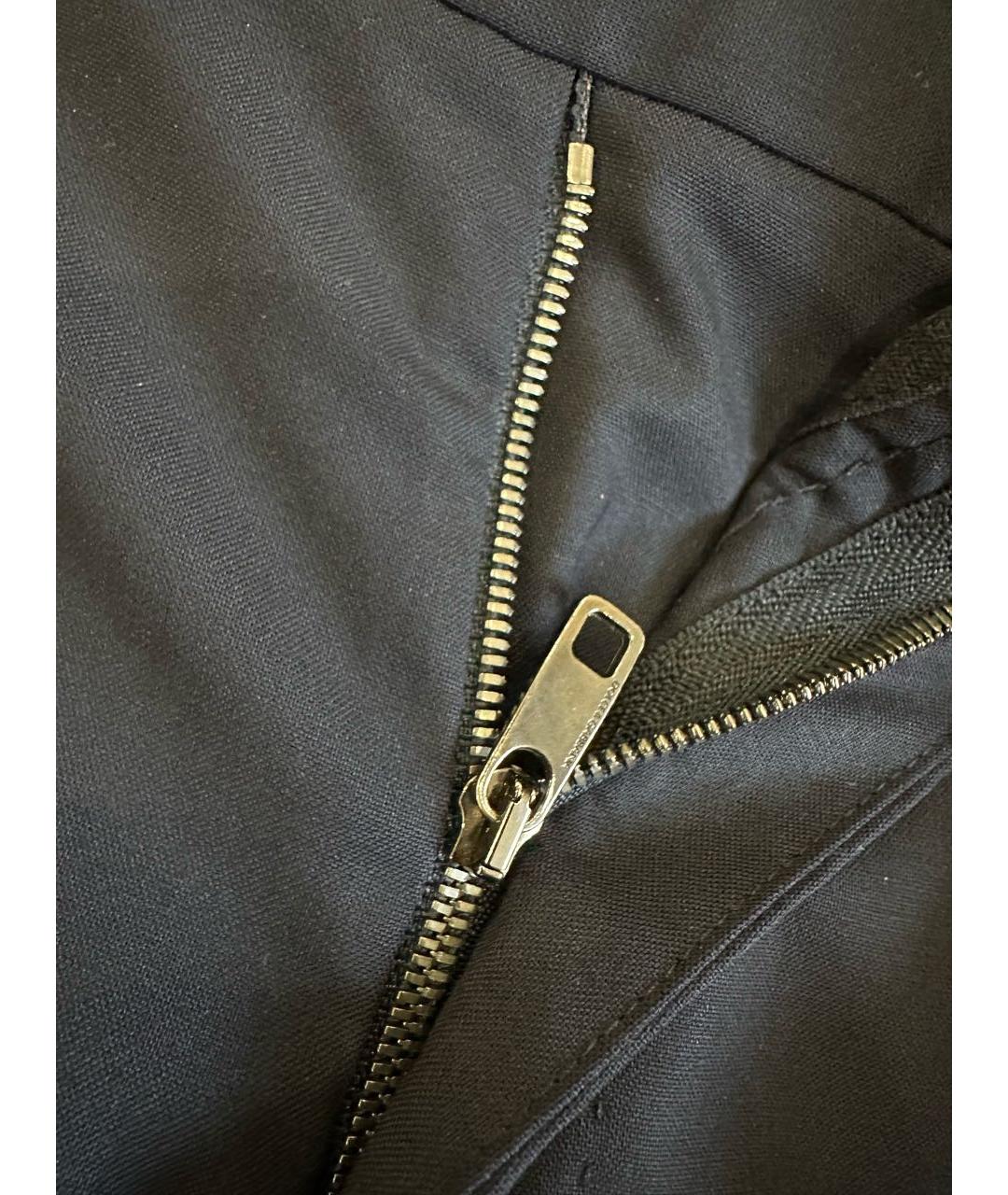 DOLCE&GABBANA Темно-синие шерстяные классические брюки, фото 4