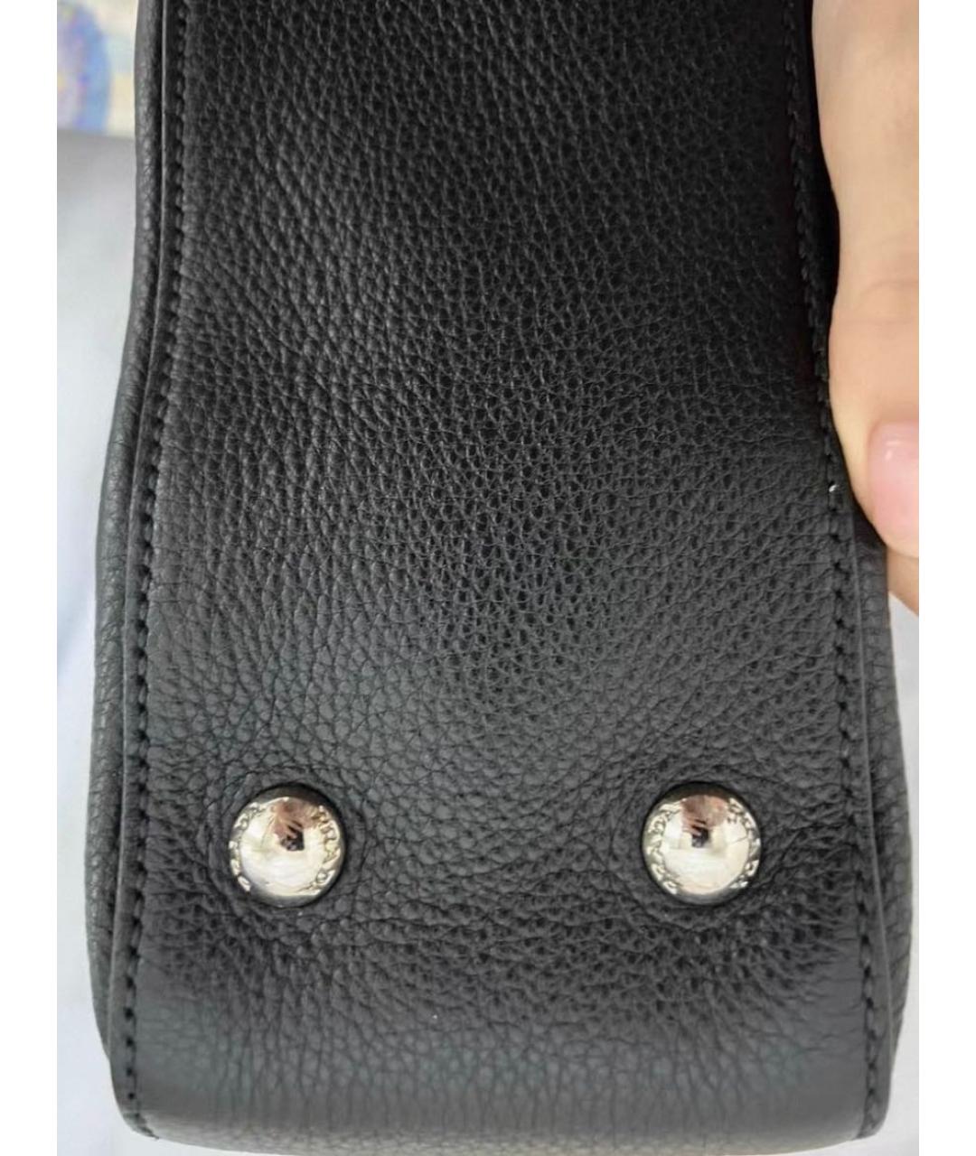 PRADA Черная кожаная сумка с короткими ручками, фото 5