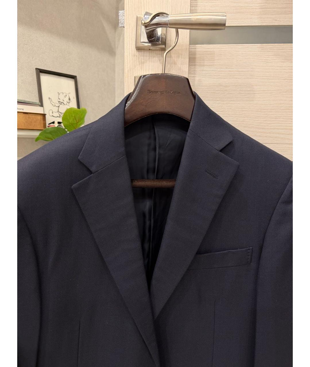 CORNELIANI Темно-синий шерстяной пиджак, фото 3