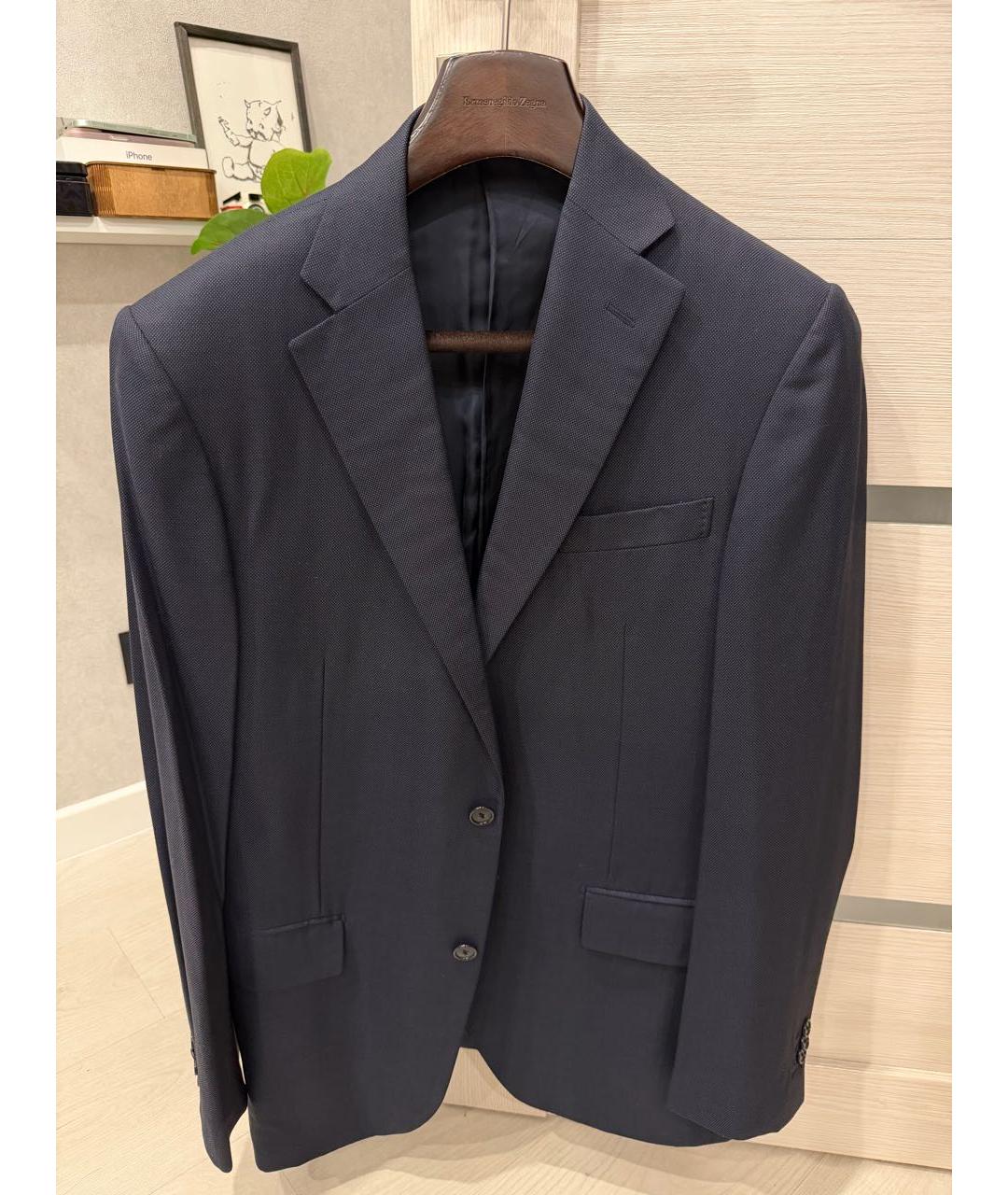 CORNELIANI Темно-синий шерстяной пиджак, фото 9