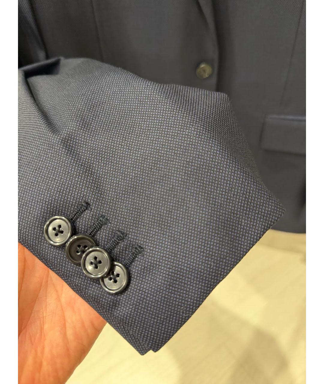 CORNELIANI Темно-синий шерстяной пиджак, фото 6