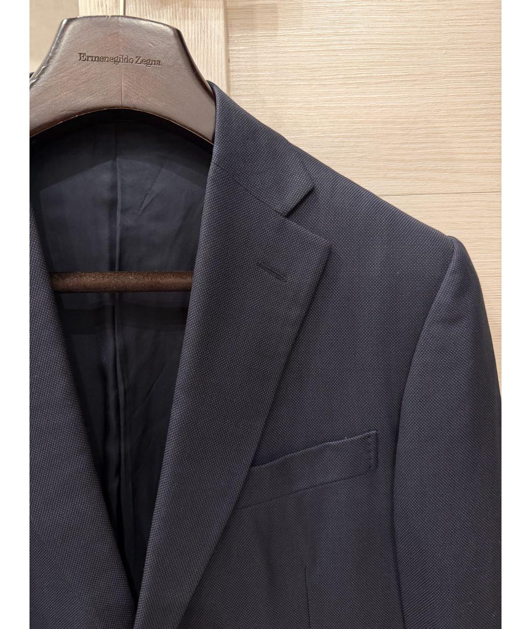 CORNELIANI Темно-синий шерстяной пиджак, фото 4