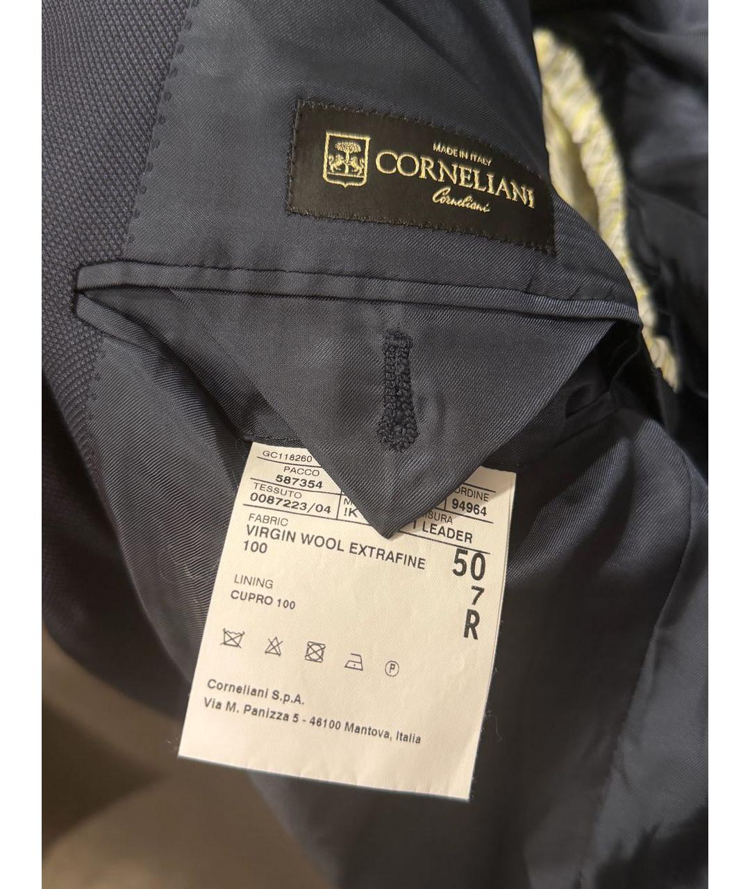 CORNELIANI Темно-синий шерстяной пиджак, фото 5