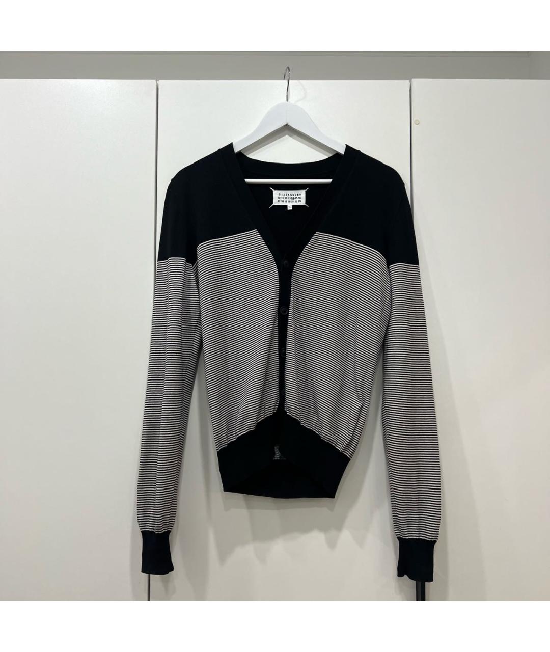 MAISON MARGIELA Черный хлопковый кардиган, фото 5