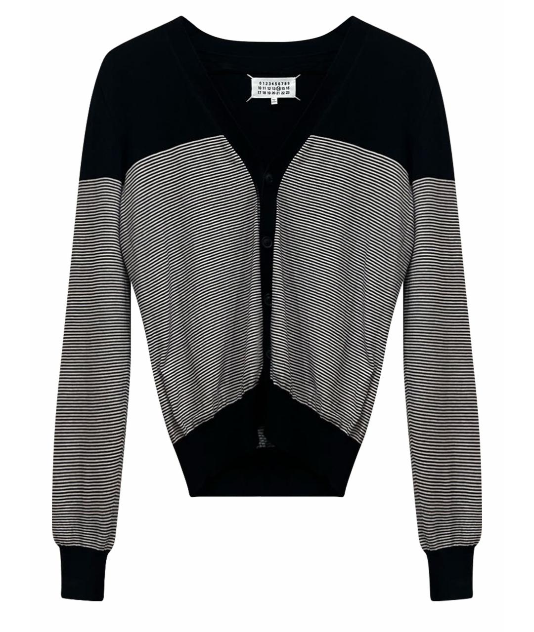 MAISON MARGIELA Черный хлопковый кардиган, фото 1