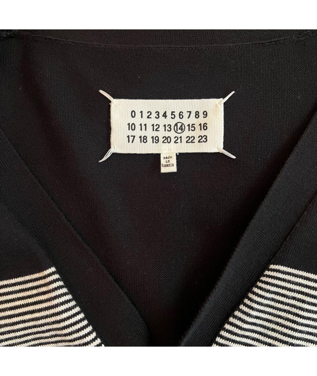 MAISON MARGIELA Черный хлопковый кардиган, фото 3