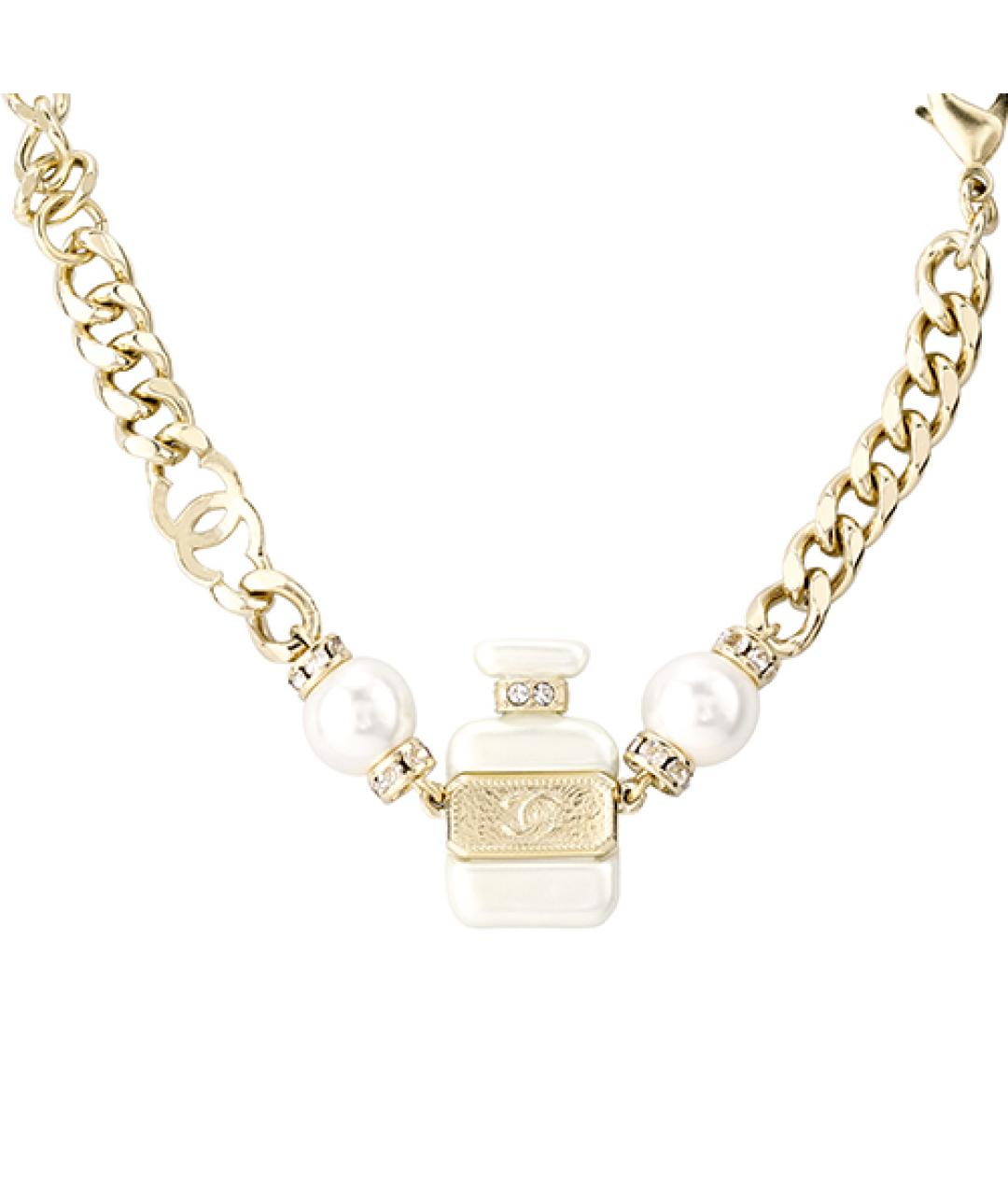 CHANEL Золотой металлический браслет, фото 3