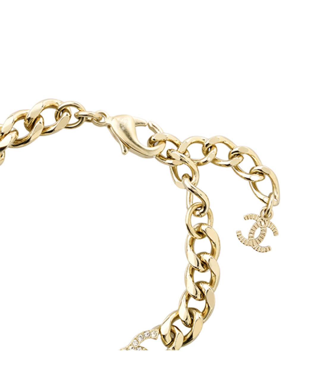 CHANEL Золотой металлический браслет, фото 4