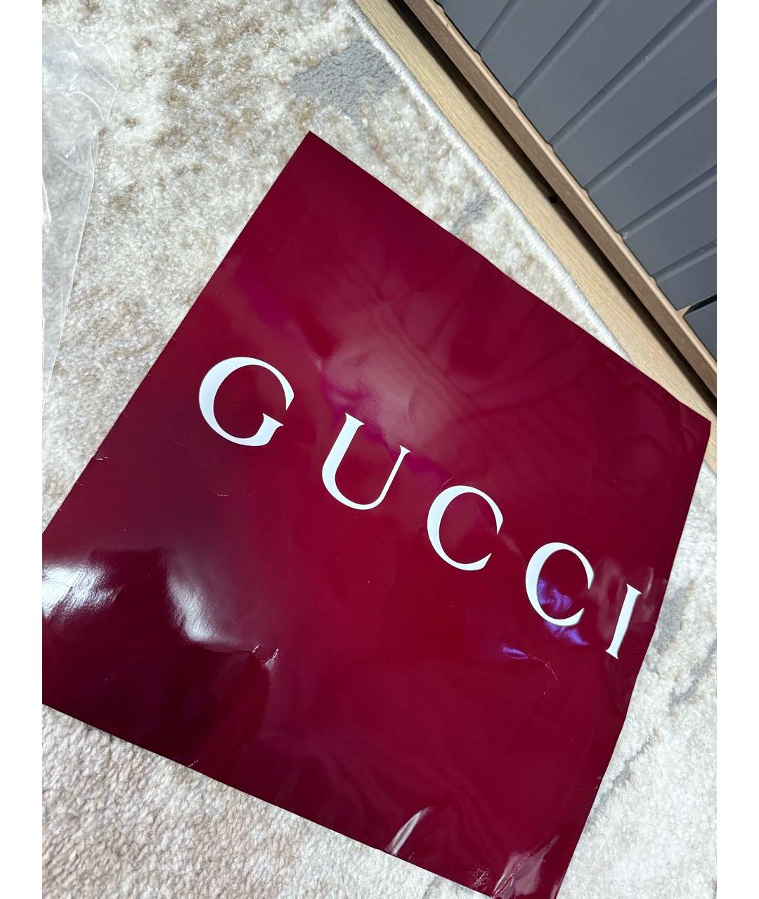 GUCCI Черный шерстяной шарф, фото 3