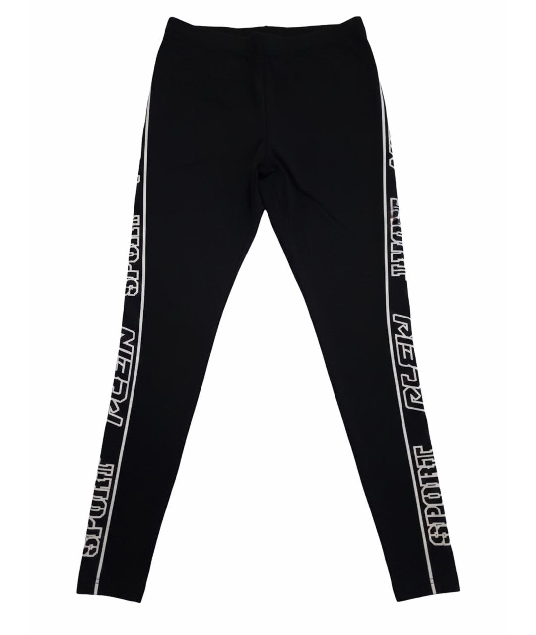 PHILIPP PLEIN Черные хлопко-эластановые капри, фото 1