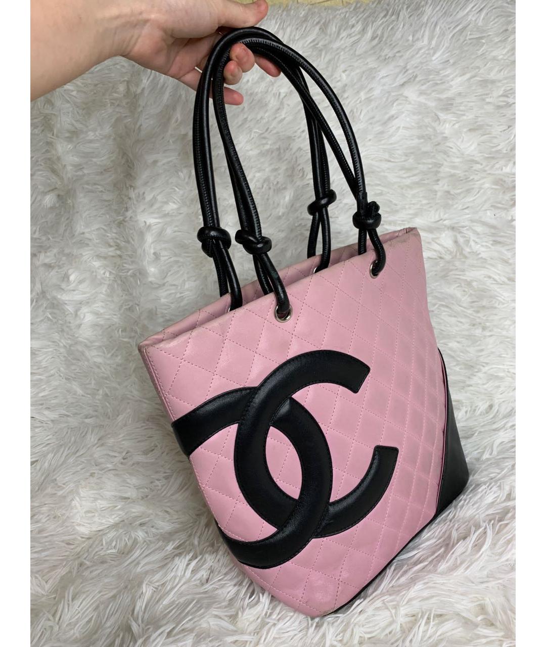 CHANEL Розовая кожаная сумка тоут, фото 2