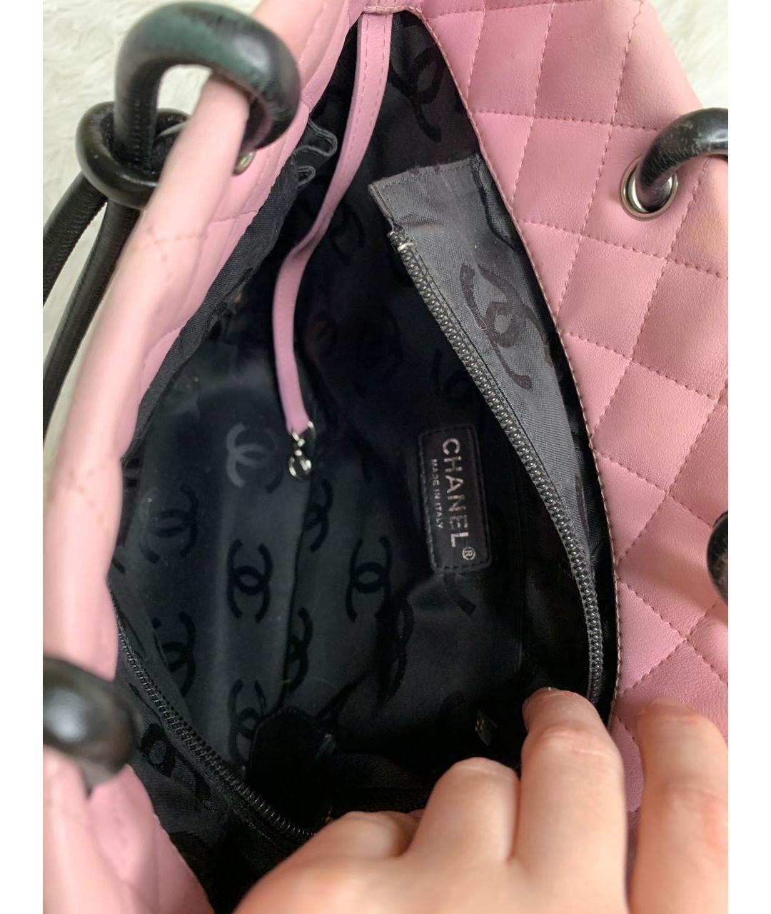 CHANEL Розовая кожаная сумка тоут, фото 4