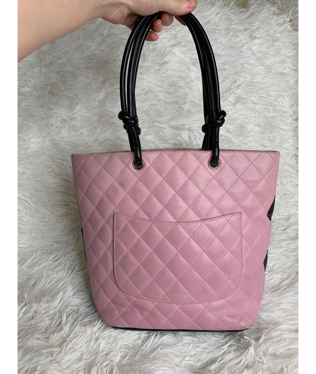 CHANEL Розовая кожаная сумка тоут, фото 3