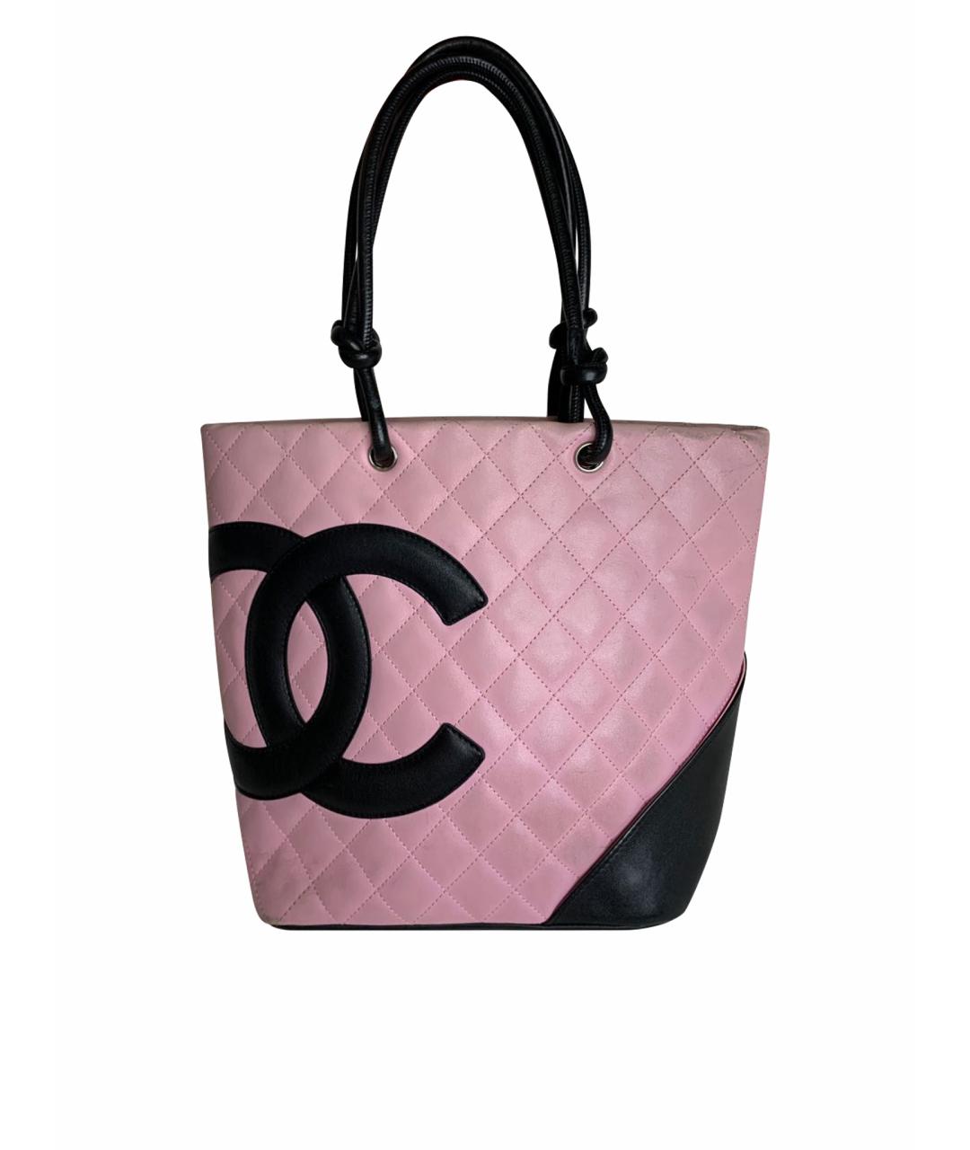 CHANEL Розовая кожаная сумка тоут, фото 1