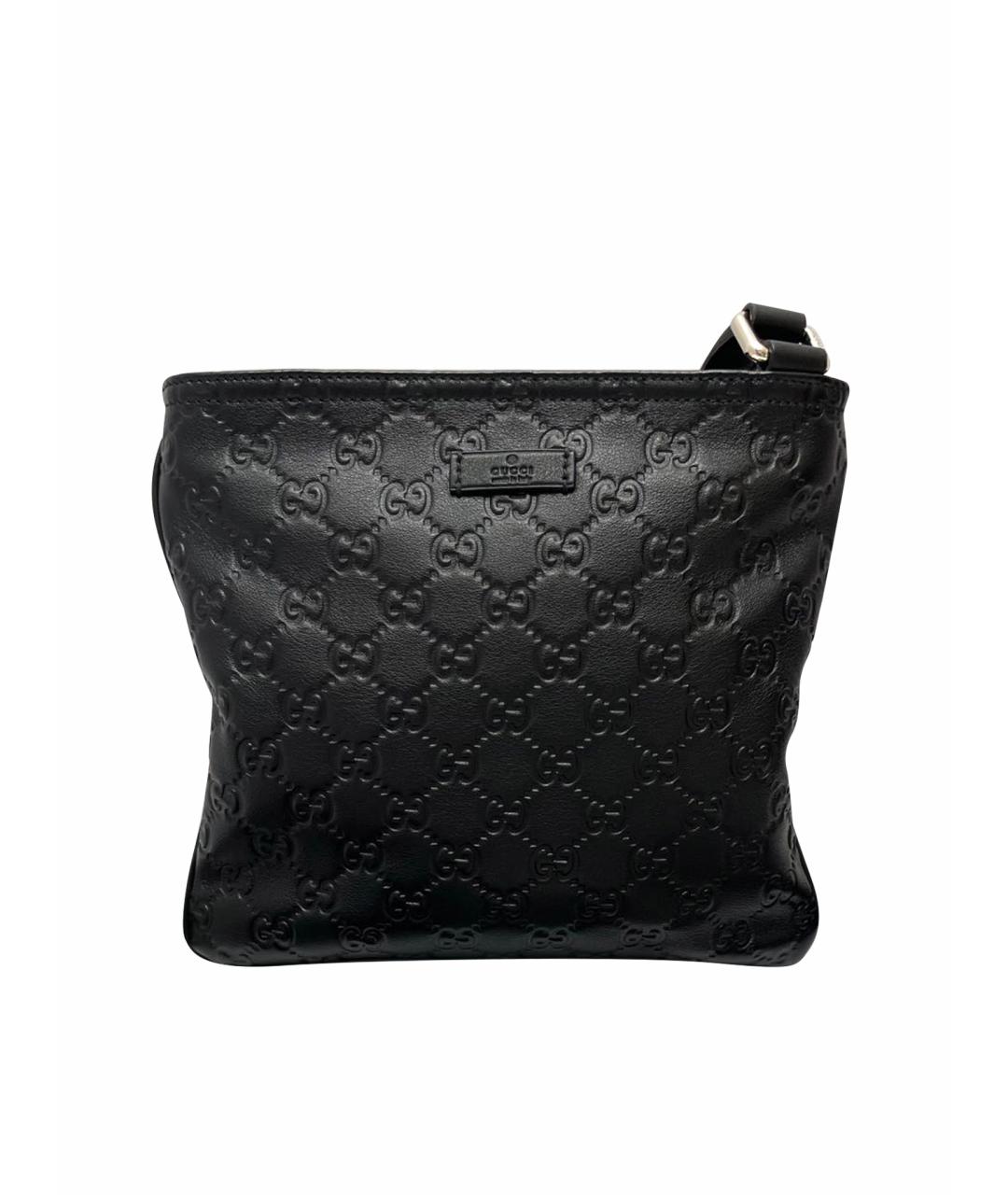 GUCCI Черная кожаная сумка на плечо, фото 1