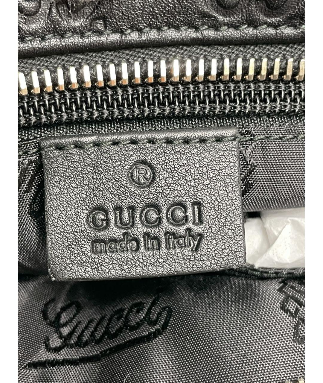 GUCCI Черная кожаная сумка на плечо, фото 6