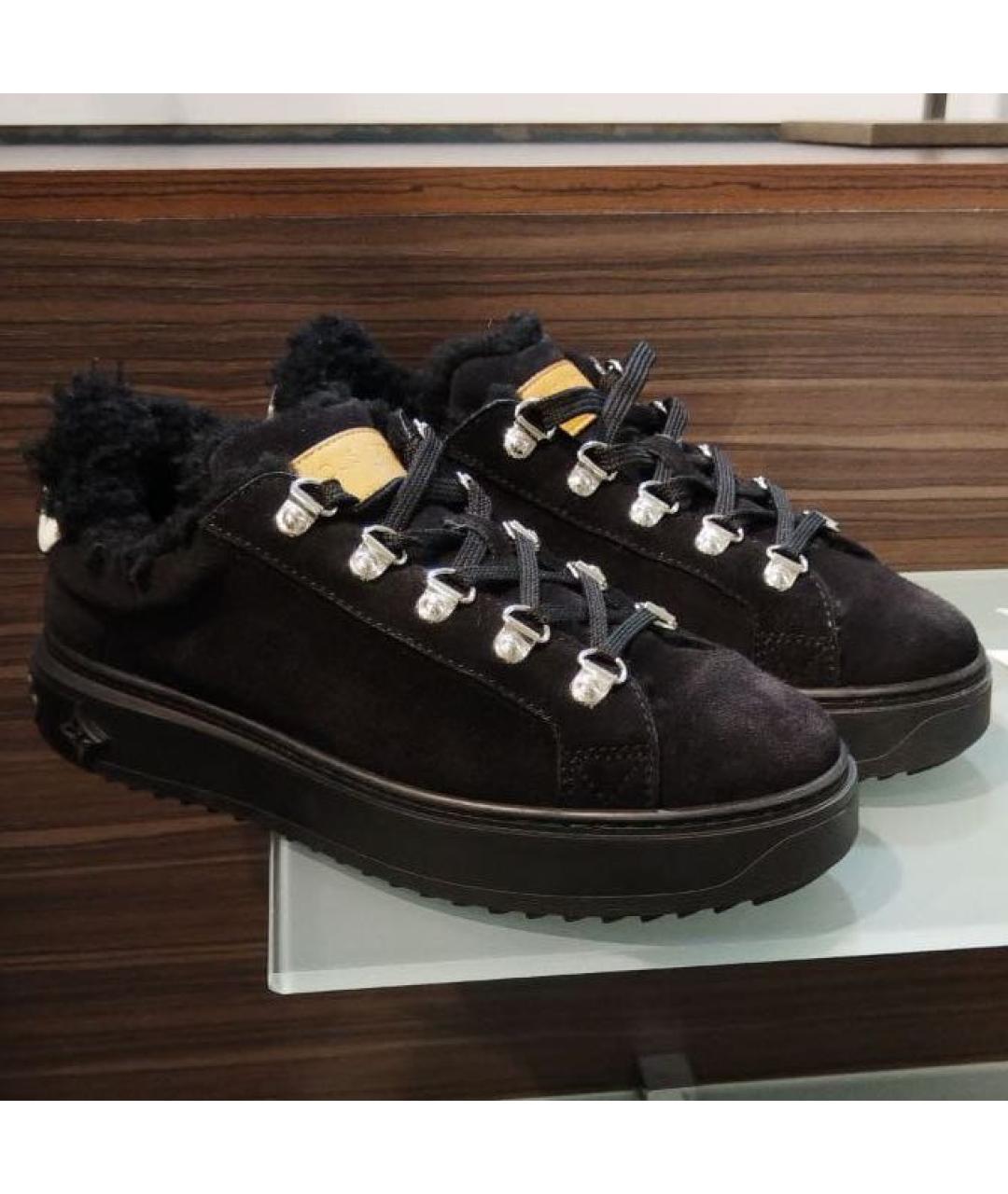 LOUIS VUITTON Черные замшевые кеды, фото 5