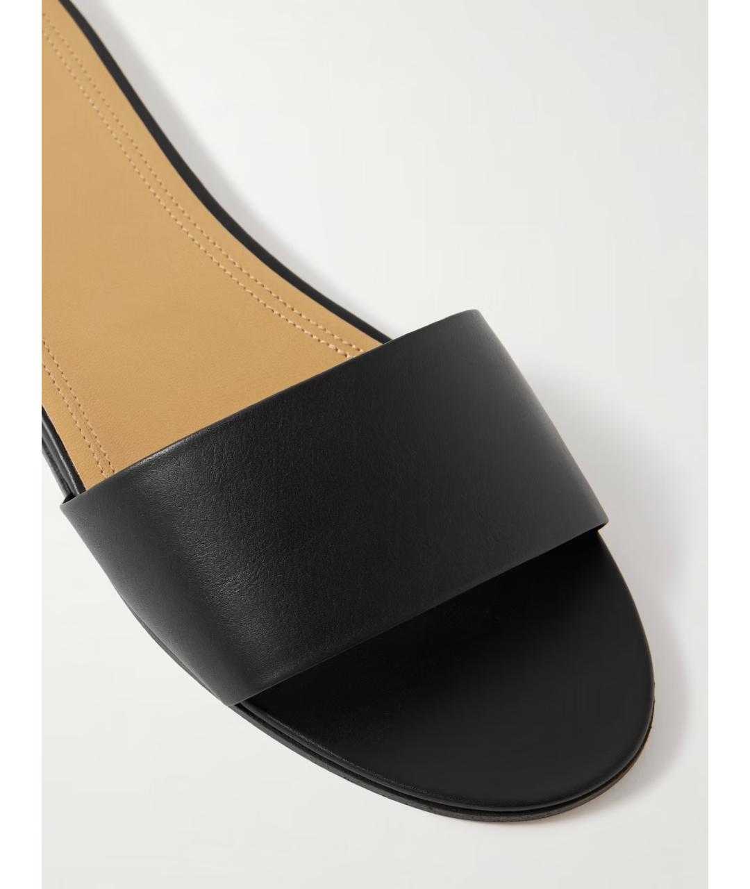 THE ROW Черные кожаные шлепанцы, фото 4