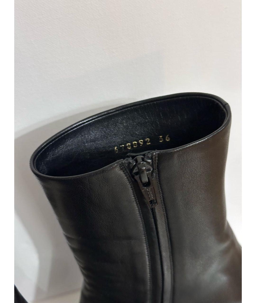 BALENCIAGA Черные кожаные ботильоны, фото 3