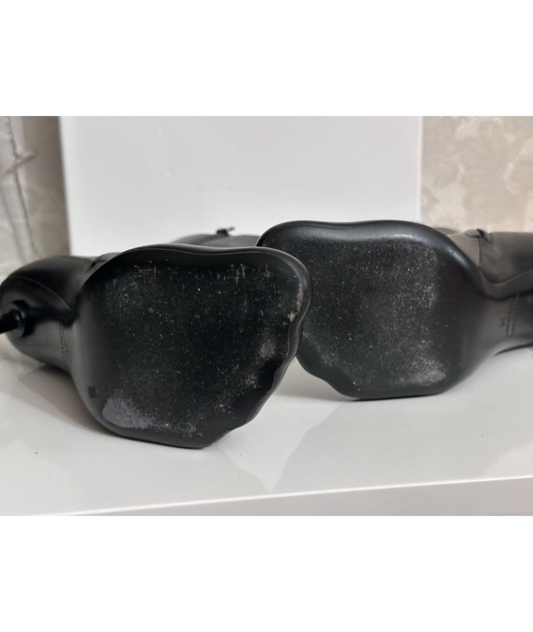 BALENCIAGA Черные кожаные ботильоны, фото 6