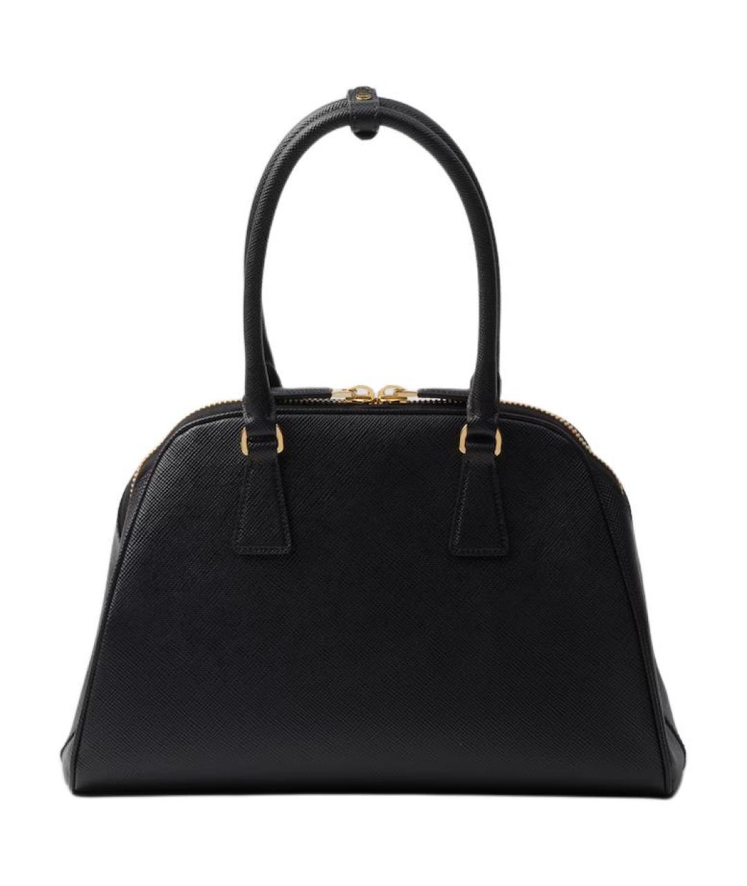 PRADA Черная кожаная сумка с короткими ручками, фото 3