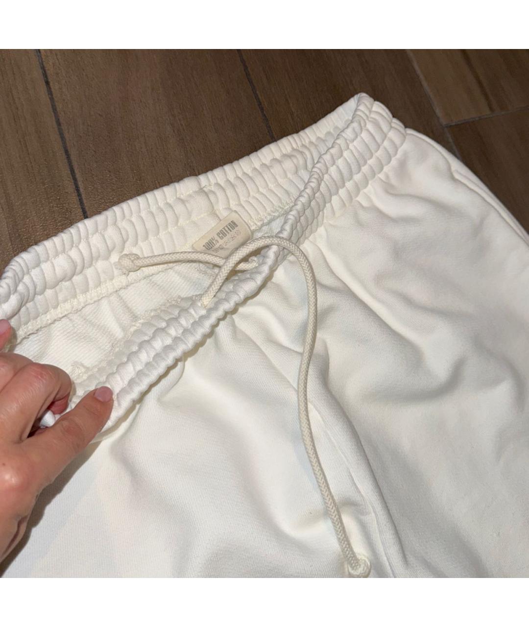 PLANTA ROSA Белые хлопко-эластановые спортивные брюки и шорты, фото 4