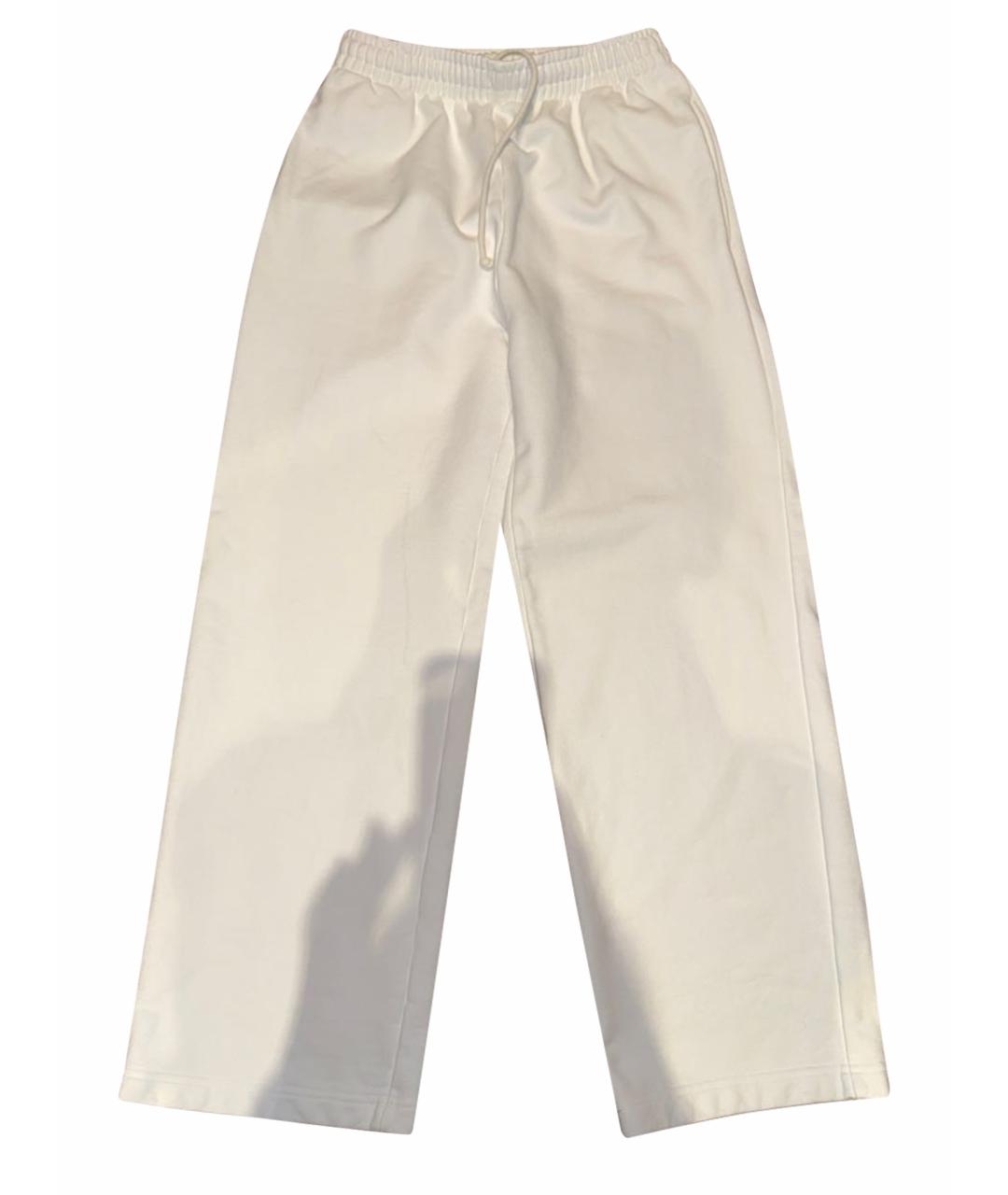 PLANTA ROSA Белые хлопко-эластановые спортивные брюки и шорты, фото 1